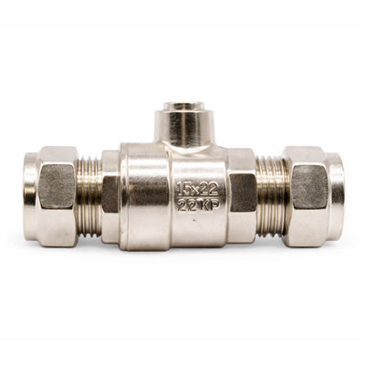 Home Range Wras Approved 15mm Compression X Compression Chrome Full Bore Isolating Valve For Hot & Cold Water from B&Q