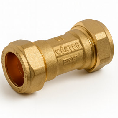 Home Range 2X Westco Wras Approved 15mm Compression X Compression Dzr Single Check ValveBrass from B&Q