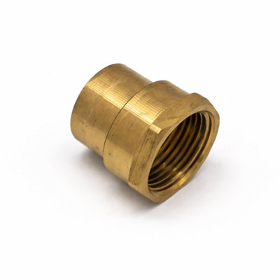 Home Range 2X 22mm X 3/4" Female Iron Copper Straight Adaptor Brass Compression Female Bsp Plumbing Fitting from B&Q