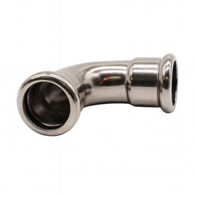 Home Range Westco 54mm Stainless Steel 90 Degree Equal Elbow Press Fitting For Water SystemsCorrosion Resistant Leak-Free Joint from B&Q