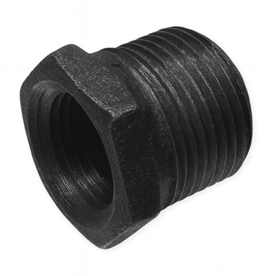 Home Range 3/4" X 1/2" Bsp Male Iron Reducing BushBlack Malleable Threaded Pipe Fitting from B&Q