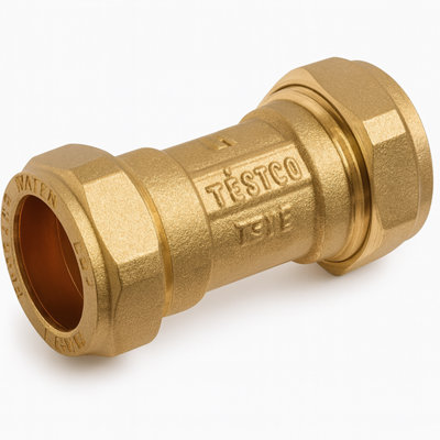 Home Range Westco Wras 22mm C X C Dzr Single Check ValveCompression Brass Non-Return Valve For Water Systems & Plumbing Safety from B&Q