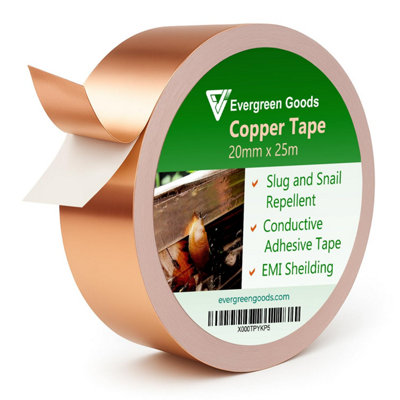 Home Range 20mm X 25M Copper Slug Tape Adhesive Copper Slug Snail Repellent Pest Deterrent Barrier Tape ,humane Pest Control from B&Q