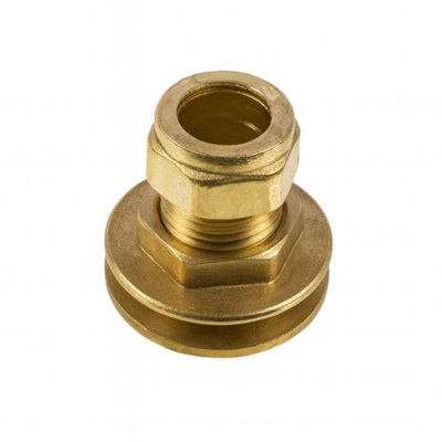 Home Range Westco 28mm Dzr Brass Tank Connector J605Compression Fitting For Cold Water Tanks & Plumbing Installations from B&Q