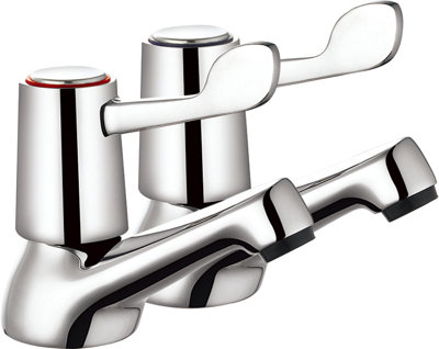 Home Range Chrome Bath Mixer TapModern Dual Lever Design With Solid Brass Body from B&Q