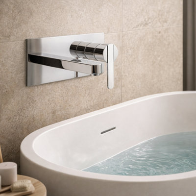 Home Range Strata Chrome Bath Filler Tap With Shower DiverterSolid Brass Body from B&Q