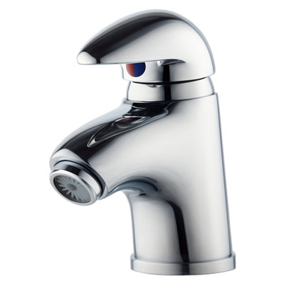 Home Range Chrome Mono Basin Mixer TapModern Single Lever Design With Solid Brass Body from B&Q