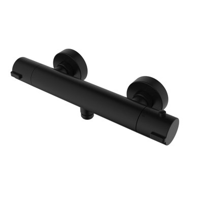 Home Range Clever Ideal Thermostatic Shower Bar BlackModern Wall Mounted Mixer Valve With Safe Temperature Control from B&Q