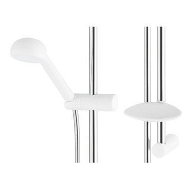 Home Range Complete Shower Rail KitAdjustable Riser With HandsetHose & Wall Fittings from B&Q