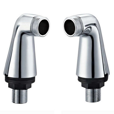 Home Range Chrome Basin Pillar Tap PairClassic Hot & Cold Taps For Two-Hole Basins from B&Q