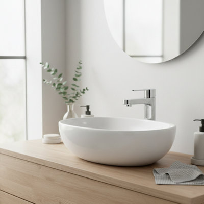 Home Range Exstasy Chrome Mono Basin Mixer TapModern Single Lever Design With Solid Brass Body from B&Q