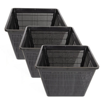 Lincolnshire Pond Plants Pond Planting BasketsSquare28Cm / 10 Ltr3 Pack from B&Q