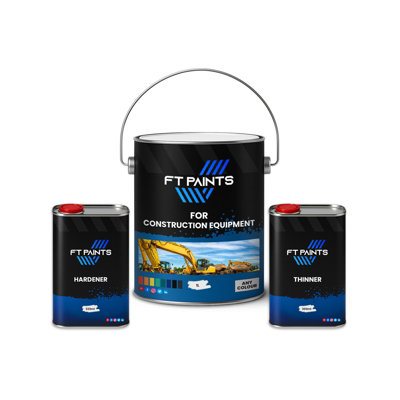  - Ft Paints 1.633L Kit Acry High-Gloss 2K Paint With Hardener E9005 For Construction Equipment -Ral 7001-Silver Grey