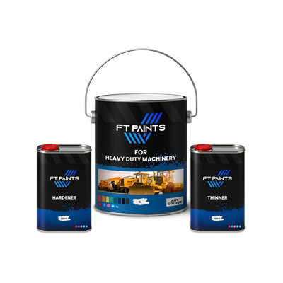  - Ft Paints 1.633L Kit Acry High-Gloss 2K Paint With Hardener E9005 For Heavy-Duty Machinery -Ral 7001-Silver Grey