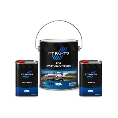  - Ft Paints 1.633L Kit Acry High-Gloss 2K Paint With Hardener E9005 For Aviation Exteriors -Ral 7001-Silver Grey