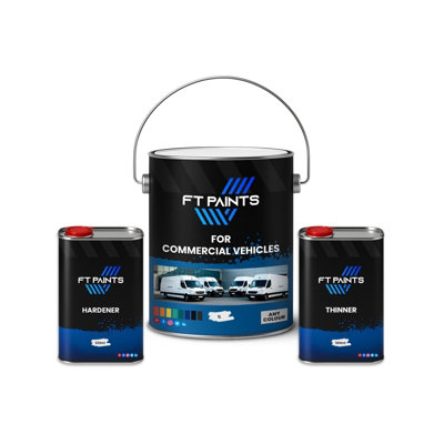  - Ft Paints 1.633L Kit Acry High-Gloss 2K Paint With Hardener E9006 For Commercial Vehicles -Ral 5002-Ultramarine Blue