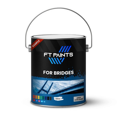  - Ft Paints 100Ml Sample Acry High-Gloss 2K Paint With Hardener E9005 For Bridges -Ral 7001-Silver Grey