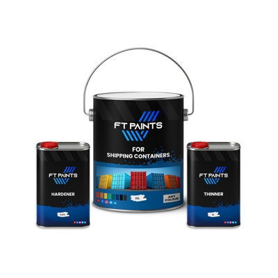  - Ft Paints 32.67L Kit Acry High-Gloss 2K Paint With Hardener E9005 For Shipping Containers -Ral 7001-Silver Grey