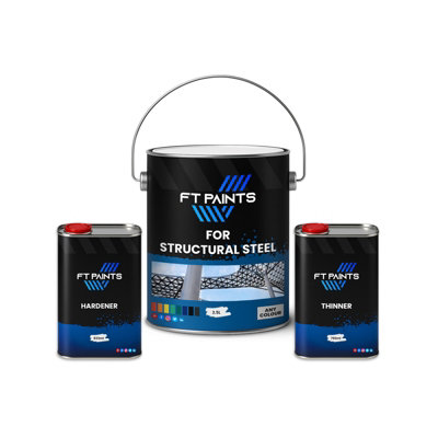  - Ft Paints 4.083 Liters Kit Acry High-Gloss 2K Paint With Hardener E9003 For Structural Steel -Ral 5002-Ultramarine Blue