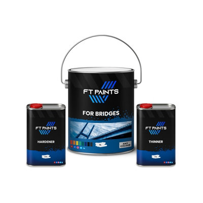  - Ft Paints 8.17 Liters Kit Acry High-Gloss 2K Paint With Hardener E9005 For Bridges -Ral 5002-Ultramarine Blue