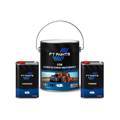  - Ft Paints 8.17 Liters Kit Acry High-Gloss 2K Paint With Hardener E9006 For Agricultural Machinery -Ral 5002-Ultramarine Blue