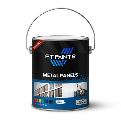  - Ft Paints Sample 100Ml Satin 1K Basecoat Paint For Metal Panels -Ral 5015-Sky Blue