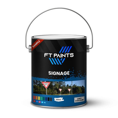  - Ft Paints Sample 100Ml Satin 1K Basecoat Paint For Signages -Ral 9005-Jet Black