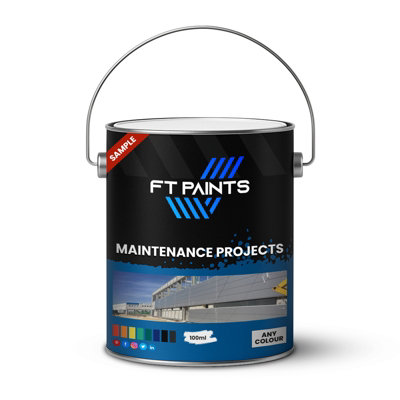  - Ft Paints Sample 100Ml Acrylic Paint Gloss Finish For Maintenance Projects- Ral 7042-Traffic Grey A