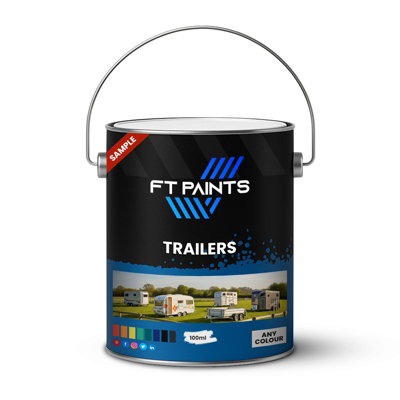  - Ft Paints Sample 100Ml Acrylic Paint Matt Finish For Trailers- Ral 7035-Light Grey