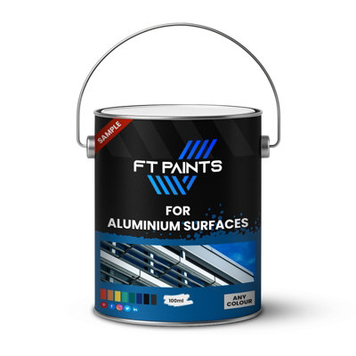  - Ft Paints Sample 100Ml 1K Metal Gloss Paint For Aluminium Surfaces- Ral 9005-Jet Black