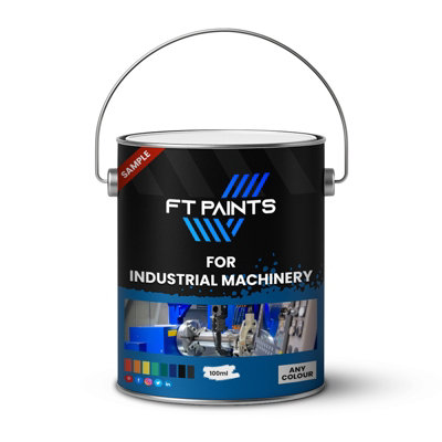  - Ft Paints Sample 100Ml 1K Metal Gloss Paint For Industrial Machinery- Ral 1003-Signal Yellow