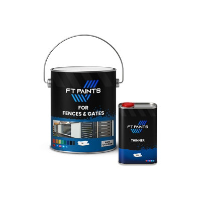  - Ft Paints 7.5L Kit 1K Metal Gloss Paint For Fences & Gates- Ral 6011-Reseda Green