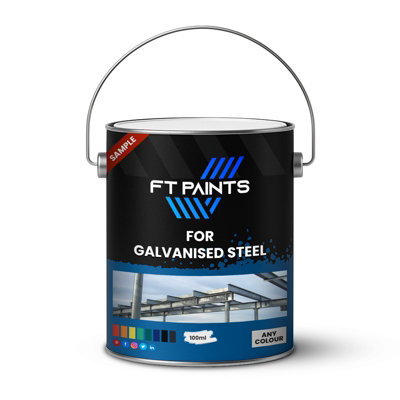  - Ft Paints Sample 100Ml 1K Metal Matt Paint For Galvanised Steel- Ral 7035-Light Grey