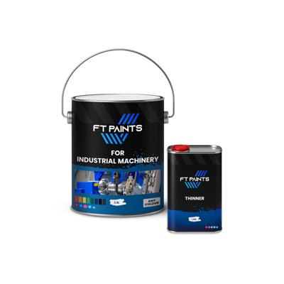  - Ft Paints 3.75L Kit 1K Metal Matt Paint For Industrial Machinery- Ral 5002-Ultramarine Blue