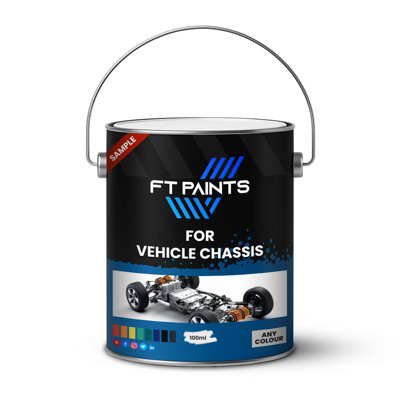  - Ft Paints Sample 100Ml 1K Metal Satin Paint For Vehicle Chassis- Ral 7035-Light Grey