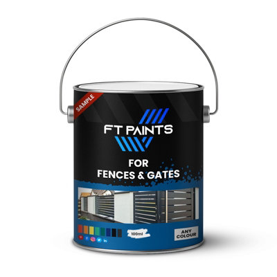 - Ft Paints Sample 100Ml 1K Metal Satin Paint For Fences & Gates- Ral 6011-Reseda Green