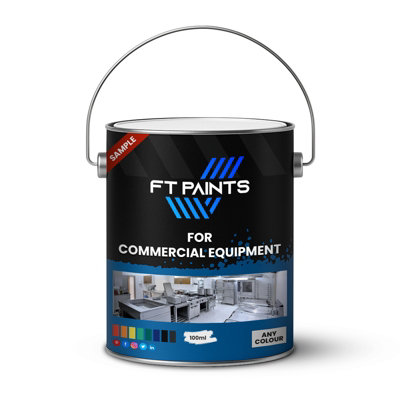  - Ft Paints Sample 100Ml 1K Metal Satin Paint For Commercial Equipment- Ral 6011-Reseda Green