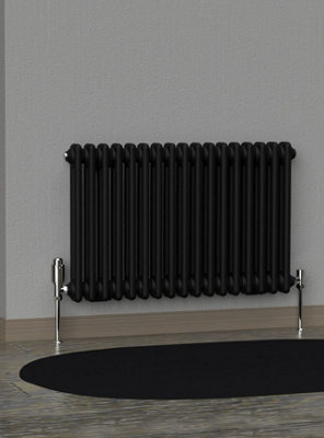 B&Q -  Horizontal 2 Column Radiator Space Black 500mm X 785mm624W (2127 Btu)