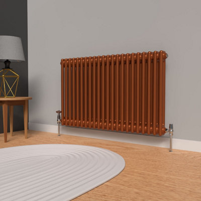B&Q -  Horizontal Column Radiator Metallic Copper 600mm X 1010mm 2-ColumnLux 2Col-600-1010Mc