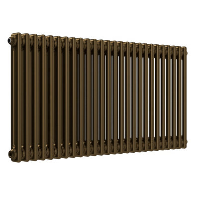 B&Q -  Antique Brass Horizontal 2 Column Traditional Radiator 600mm (H) X 1190mm (W)