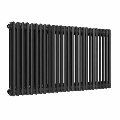 B&Q -  Pewter Horizontal 2 Column Traditional Radiator 600mm (H) X 1190mm (W)
