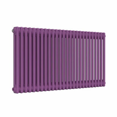 B&Q -  Horizontal 2-Column RadiatorPretty Plum Purple600mm X 1190mm.