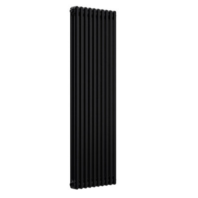B&Q -  Vertical Coloured Column Radiator Space Black 1500mm X 470mm 3-Column