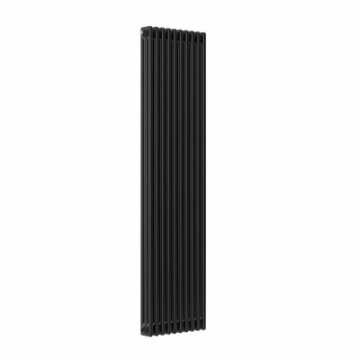 Lux Heat Pewter Vertical 3 Column Traditional Radiator 1800mm (H) X 470mm (W) from B&Q
