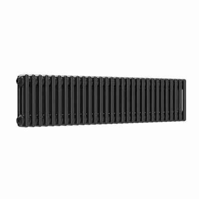 B&Q -  Pewter Horizontal 3 Column Traditional Radiator 300mm (H) X 1370mm (W)