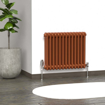 B&Q -  Horizontal 3-Column Radiator Metallic Copper 500mm X 605mmLux 3Col-500-605Mc
