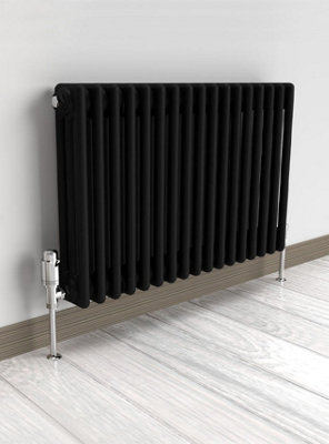 B&Q -  Horizontal 3-Column RadiatorSpace Black500 mm X 785 mm.