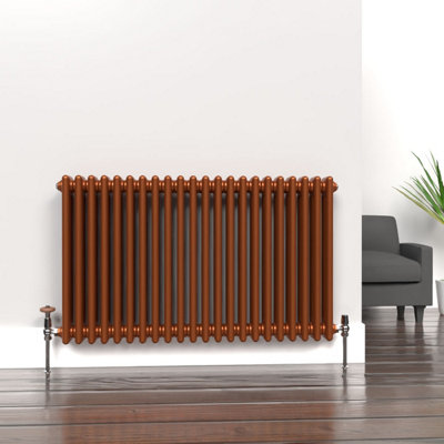 B&Q -  Horizontal 3-Column Radiator Metallic Copper 600mm X 1010mm (Lux 3Col-600-1010Mc)