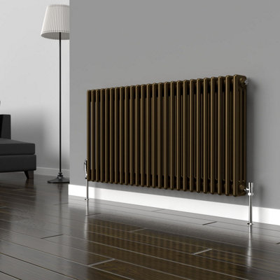 B&Q -  Antique Brass Horizontal 3 Column Traditional Radiator 600mm (H) X 1190mm (W)