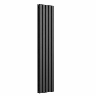 B&Q -  Flat Vertical Designer Radiator Pewter 1600mm X 350mm Double Panel1080W (3684 Btu)